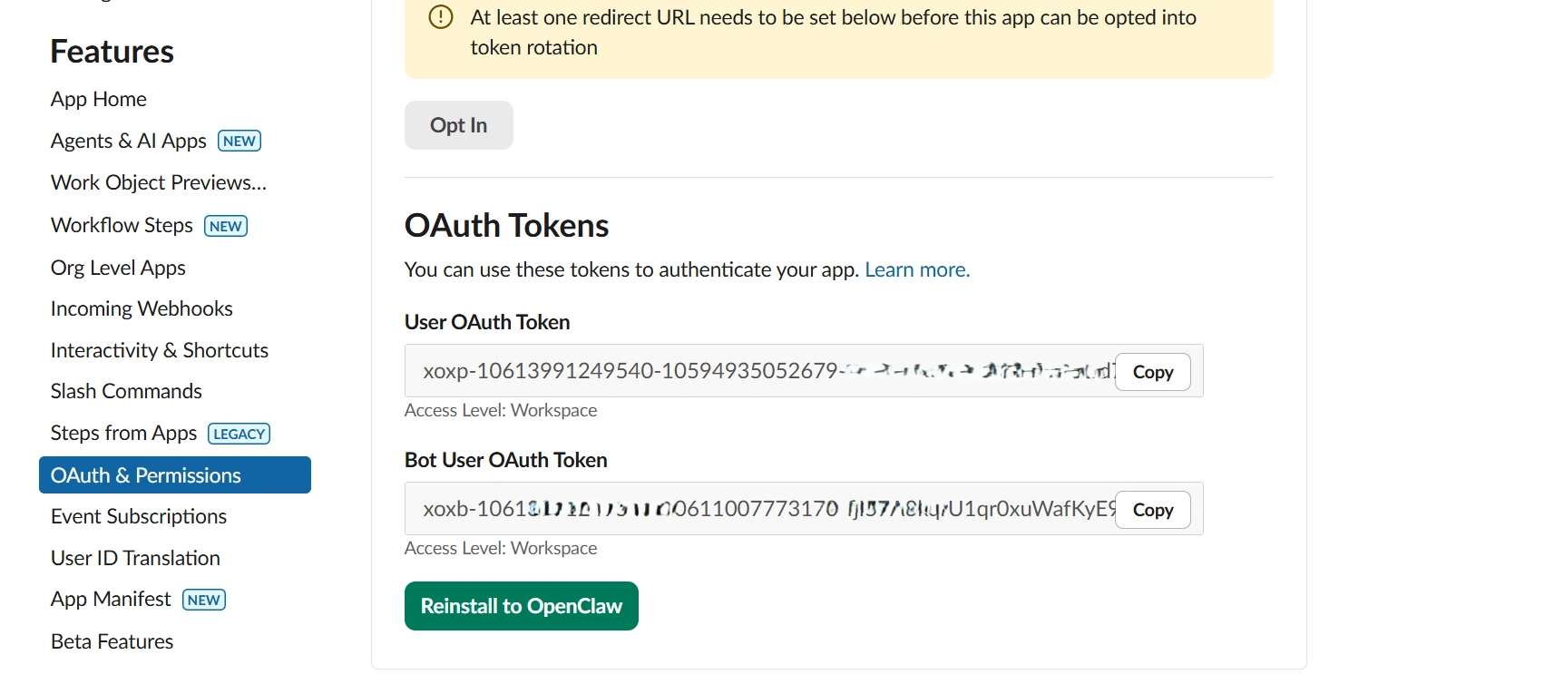OAuth Tokens