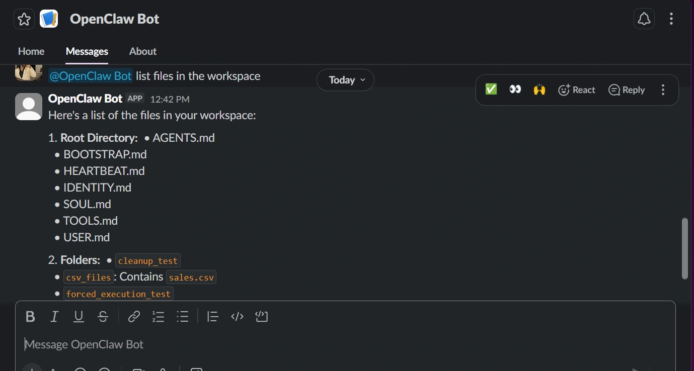Slack Output