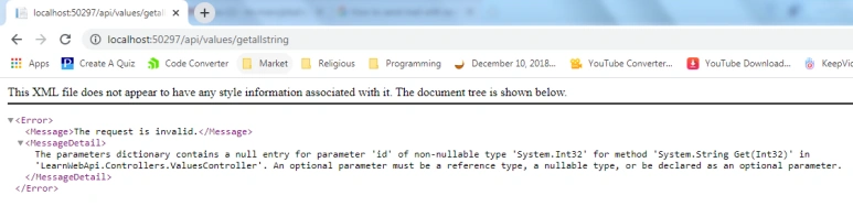 The Request Is Invalid Error From ASP.NET Web API