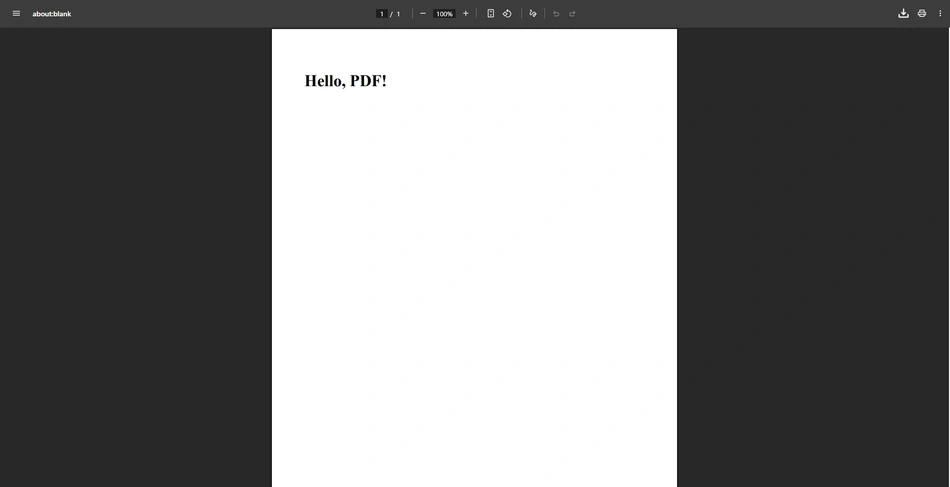 Example PuppeteerSharp output PDF