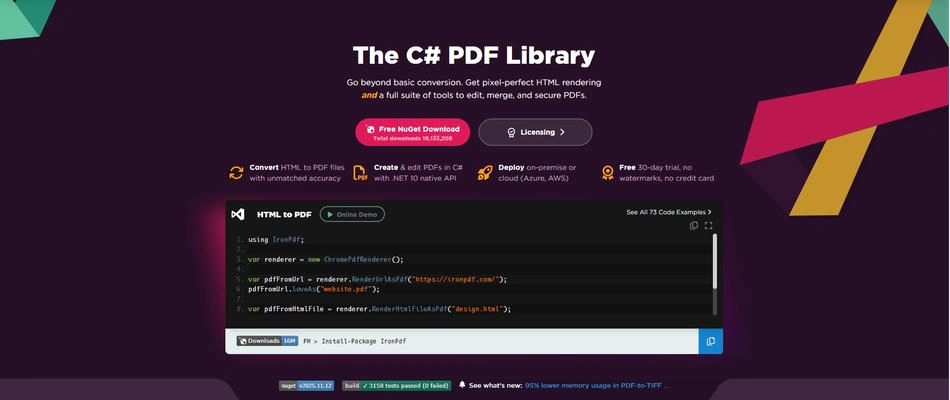 IronPdf-Homepage