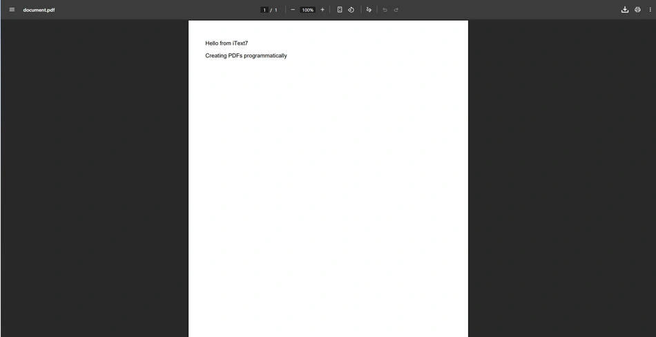 iText PDF output