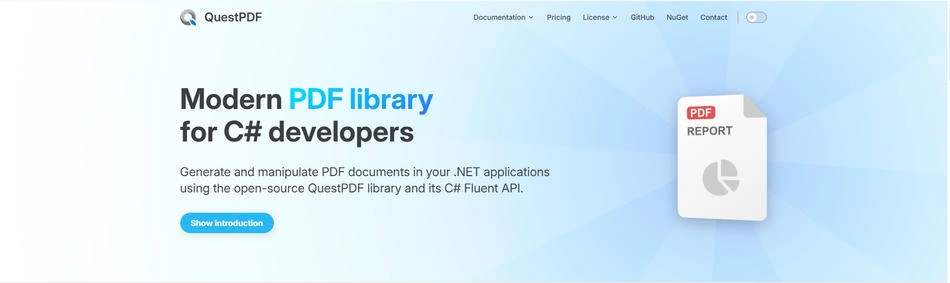 QuestPDF-Homepage