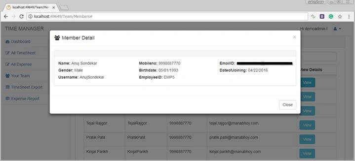 Timesheet Project