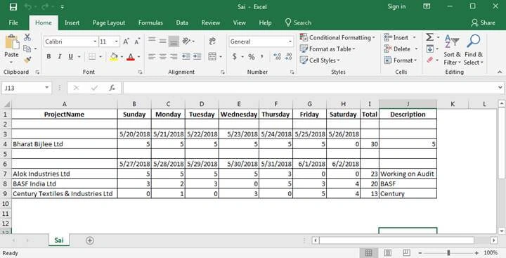 Timesheet Project