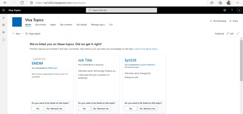 To Set Up Microsoft Viva Topics