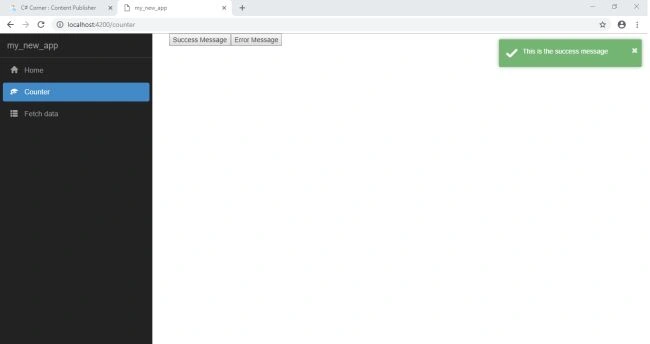 Toastr Like Notification Component In Angular 7