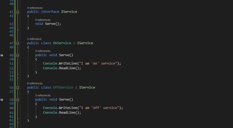 Toggling Code With IoC