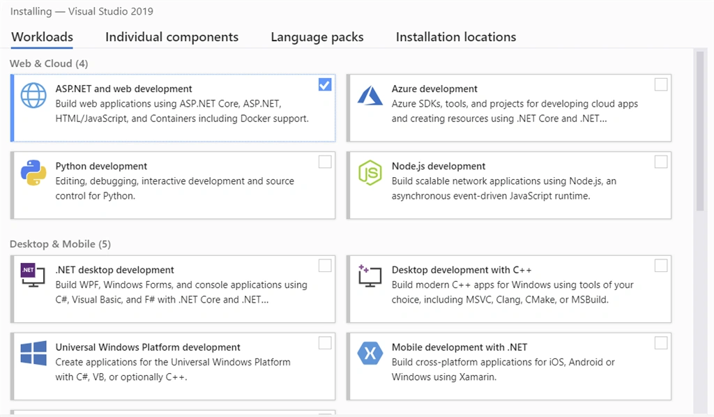 Tools To Work With ASP.NET Core In Visual Studio 2019
