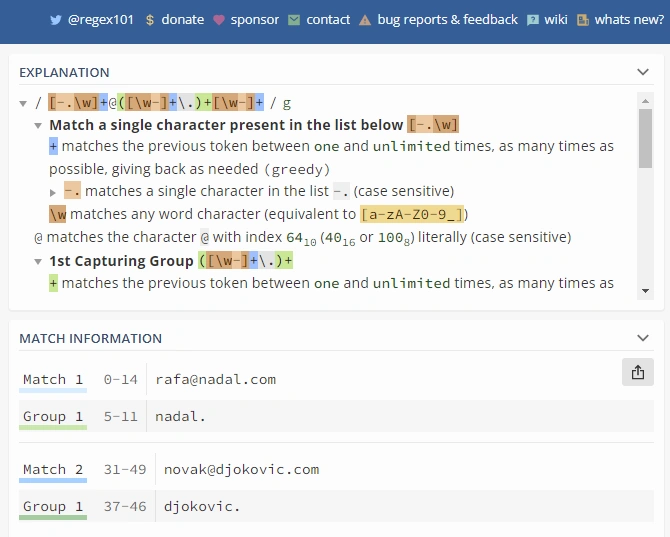 Regex 7 free test tools