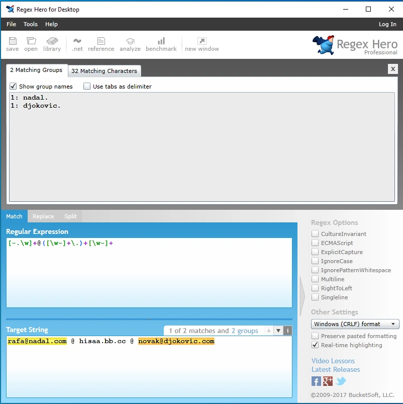 Regex 7 free test tools