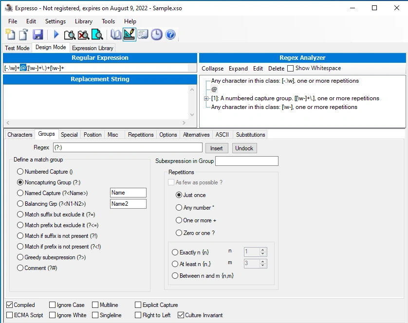 Regex 7 free test tools
