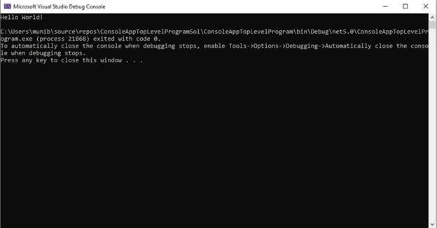 Top Level Programs In C#