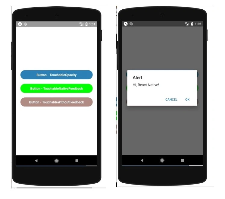 Buttons for Android platform