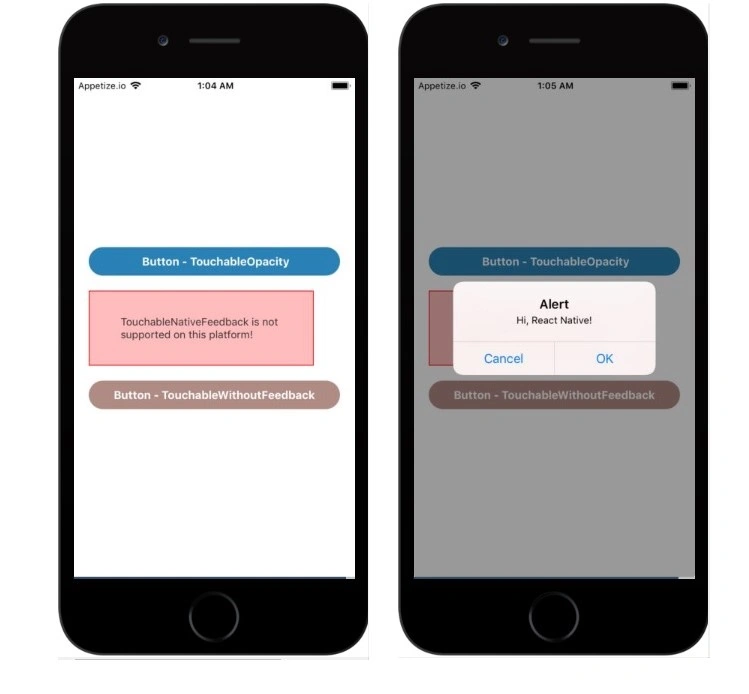 Buttons for iOS platform