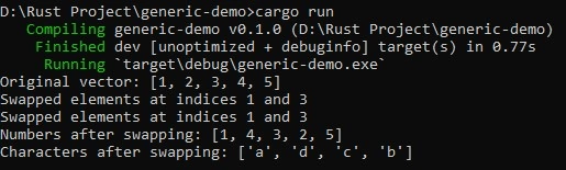 Generic method output in Rust
