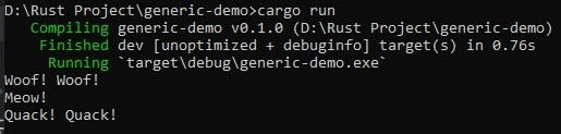 Trait in Rust output