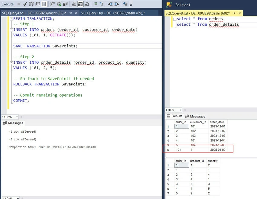 Transaction Syntax