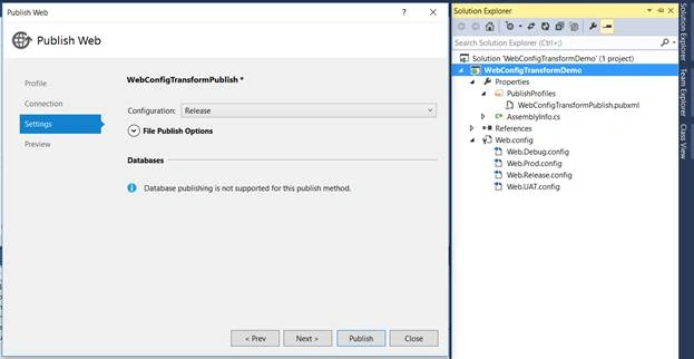 Transform Web.Config 