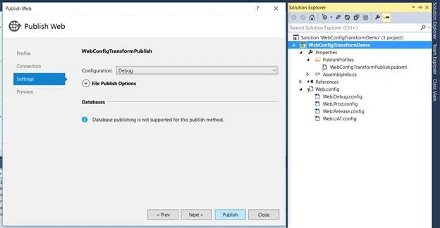 Transform Web.Config 