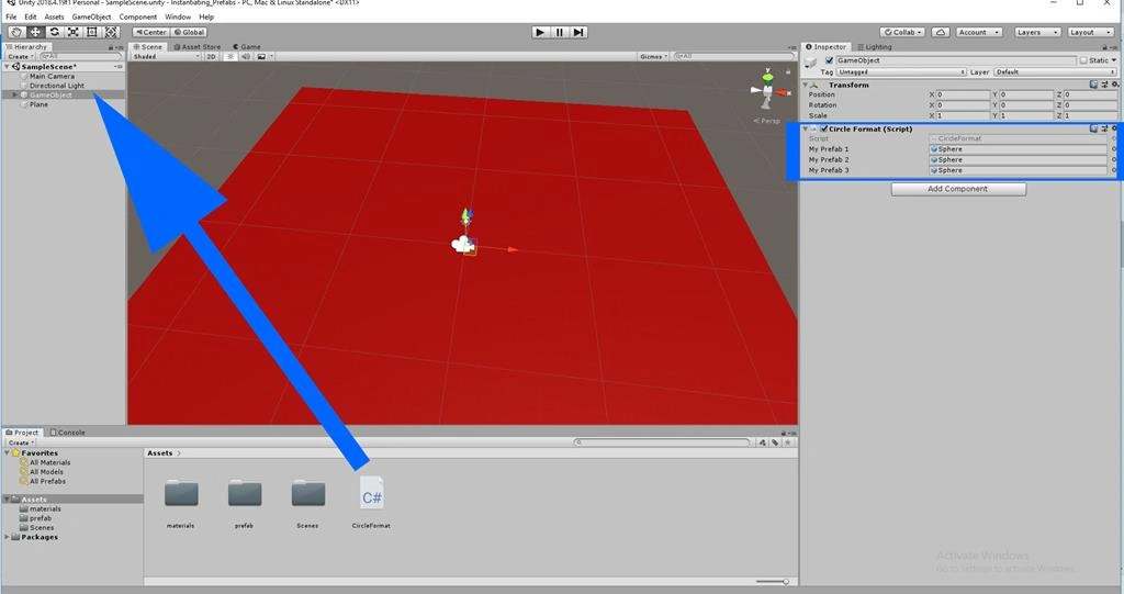 Instantiate Prefabs At Run Time In Unity 3D