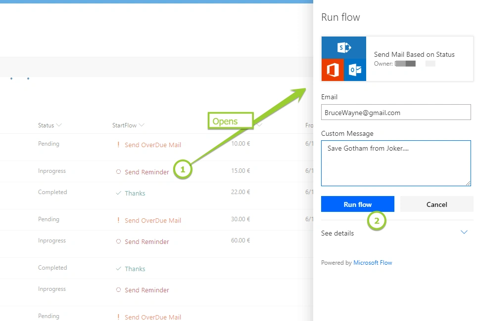 Trigger MS Flow On SharePoint List Items Based On Column Formatting