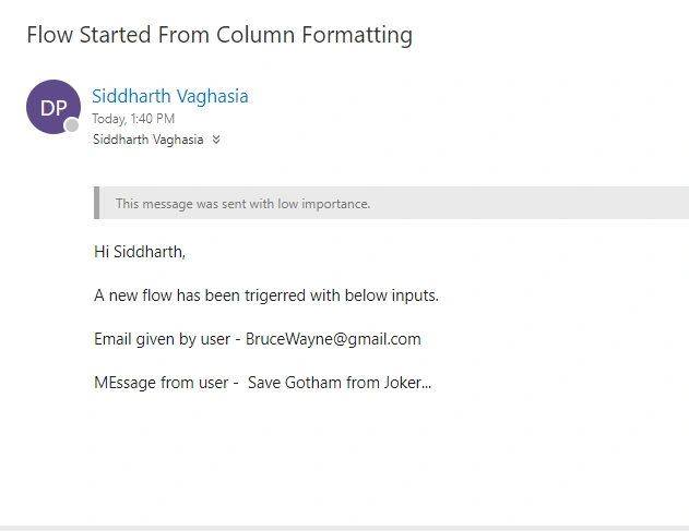 Trigger MS Flow On SharePoint List Items Based On Column Formatting