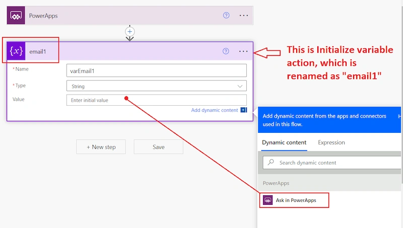 pass the parameters to Power Automate from PowerApps