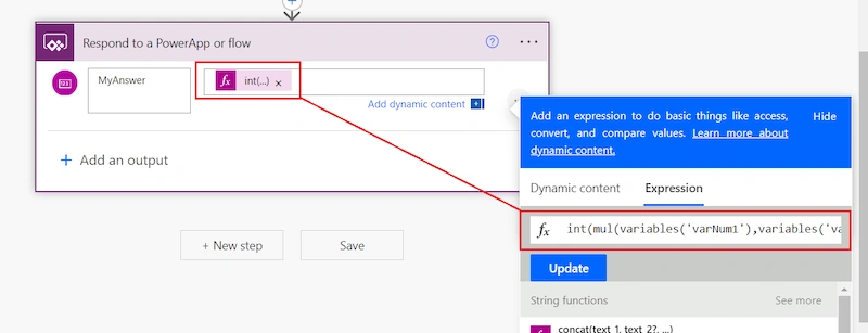 respond to PowerApps from Power Automate flow