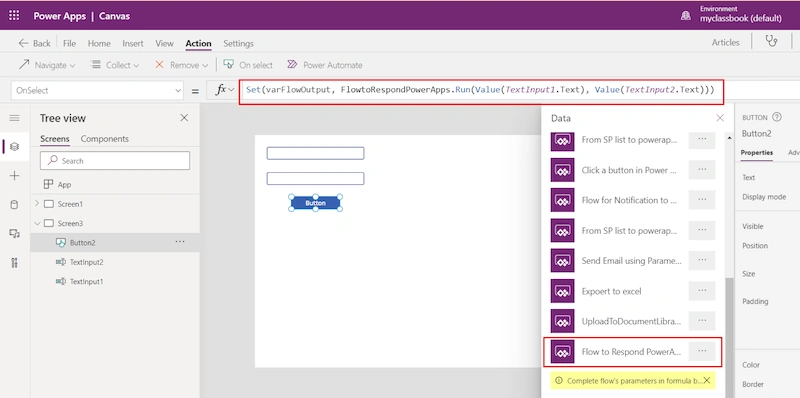 respond to PowerApps from Power Automate flow