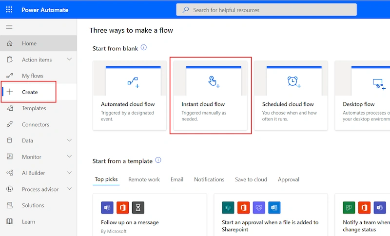 trigger a Power Automate flow from PowerApps
