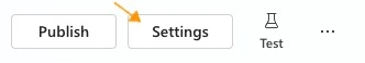 Settings button