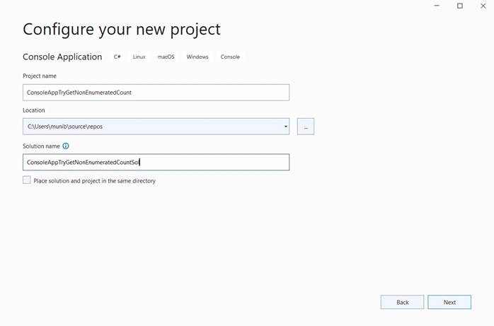 Using the TryGetNonEnumeratedCount method in Csharp