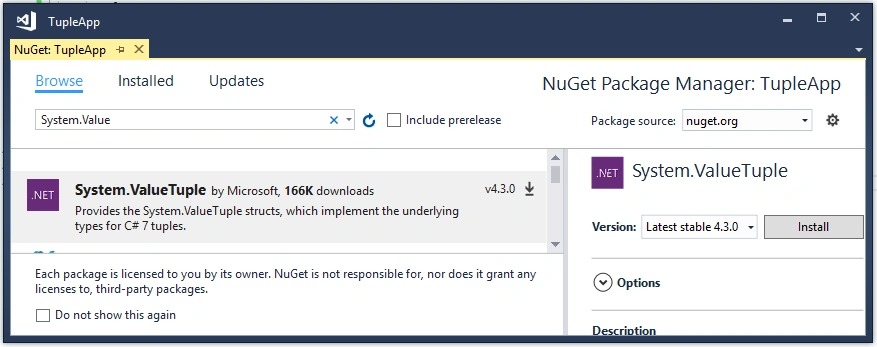 Tuple In C# 7