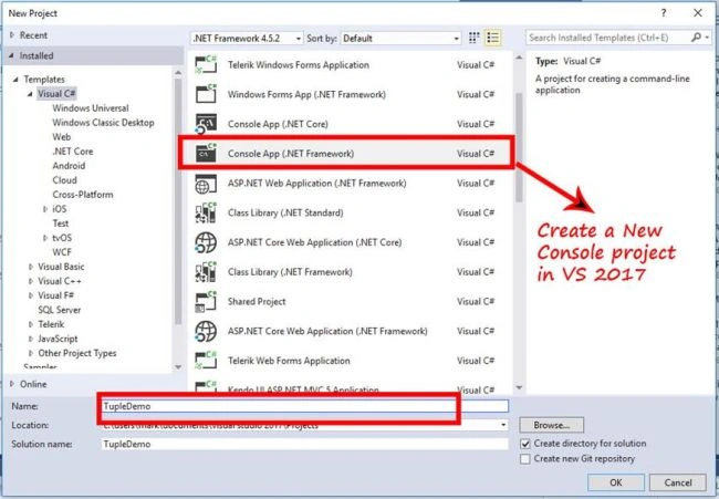Create console app