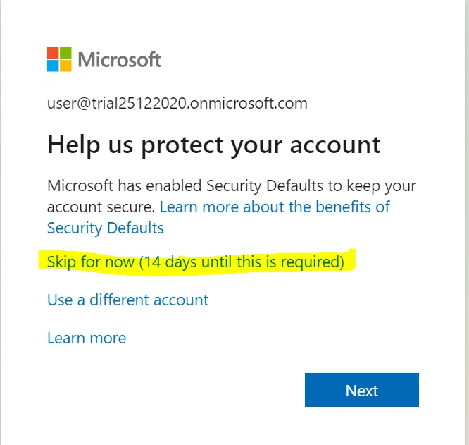 Turn off two-factor verification / Multi-factor authentication in D365