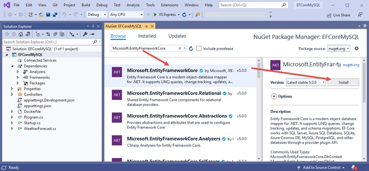 EFCoreMySQL