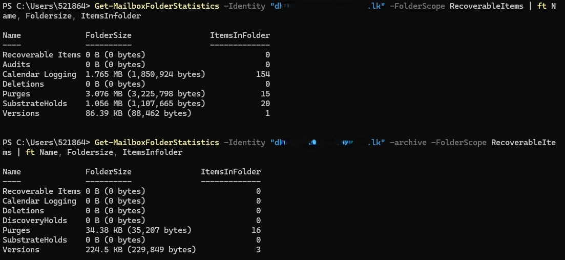 recovarable item storage