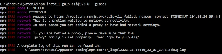 Unable to Install Packages with NPM due to Proxy