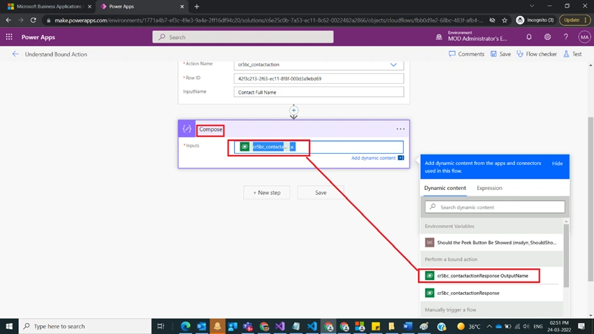 Understand Bound Action in Power Automate