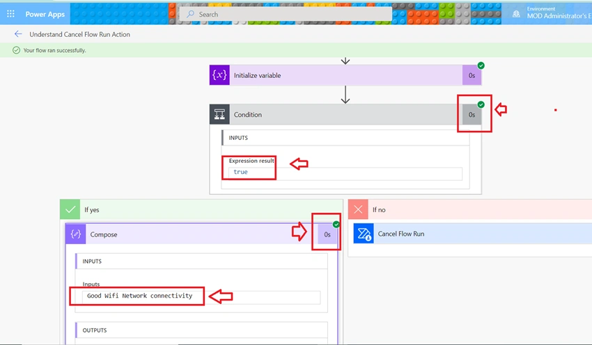 Understand Cancel Flow Run Action in Power Automate