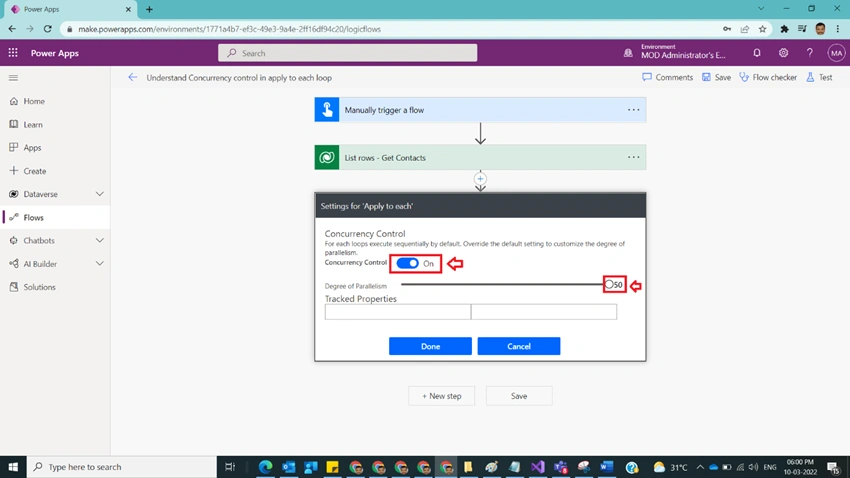 Understand Concurrency Control In Apply To Each Loop In Power Automate