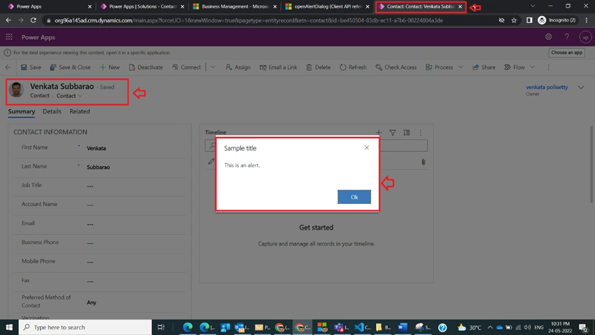 Understand Open Dialog with Webresource in Dynamics CRM
