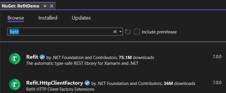 Nuget packages