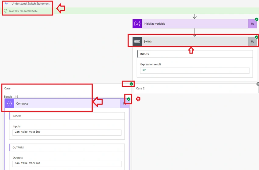 Understand Switch Statement in Power Automate
