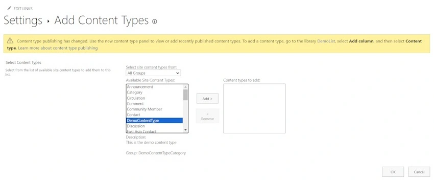 Add content Type