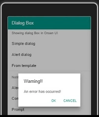 Alert Dialog box