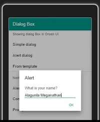 Prompt Notification box