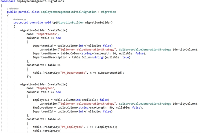 Understanding Entity Framework Core and Code First Migrations in EF Core