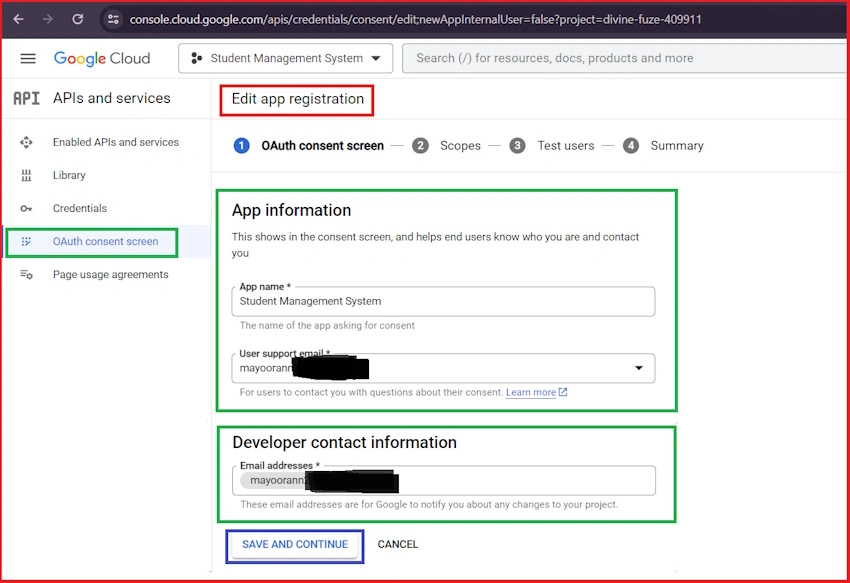 App registration
